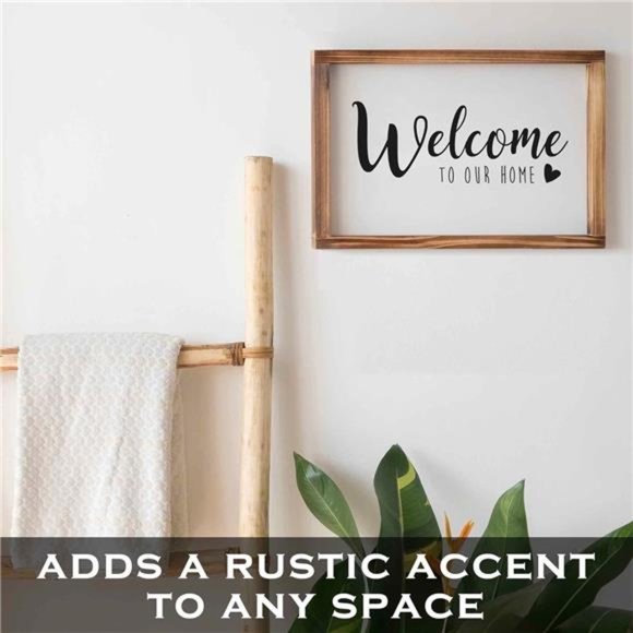 Welcome to Our Home Sign 11x16 Inch, Rustic Farmhouse Decor for the Home Sign - Picture 2 of 7